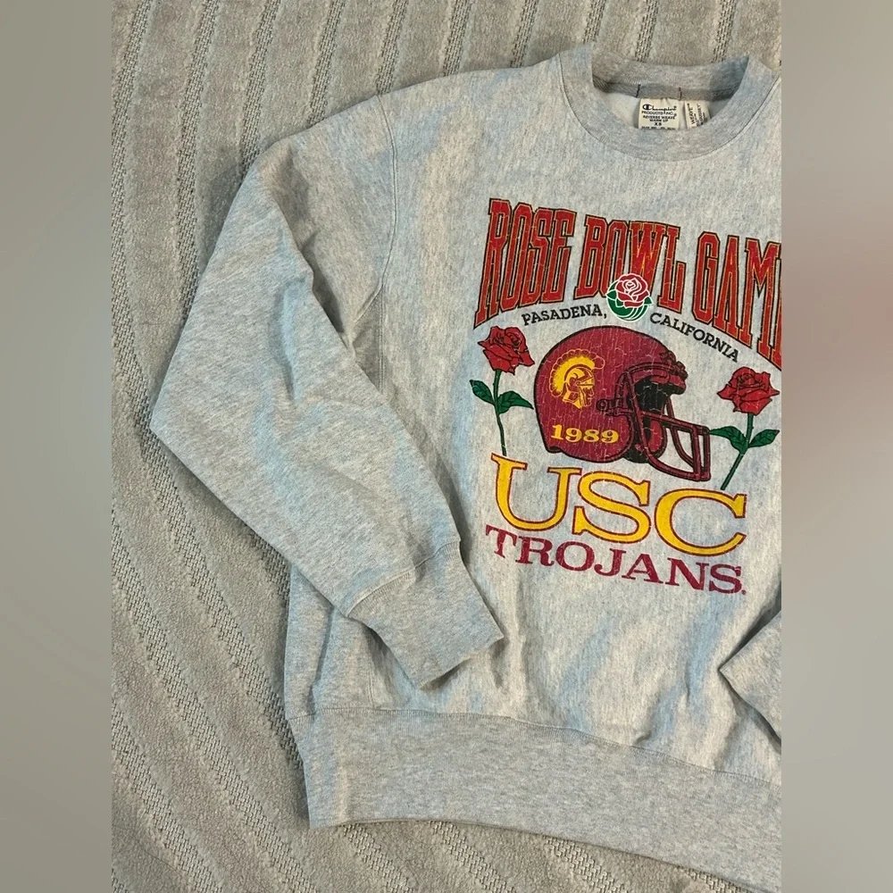 Champion Vintage Style USC Trojans 1989 Rose Bowl Game Crewneck Sweatshirt - XS